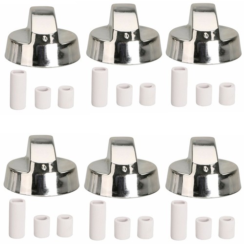 Silver oven hob knob - silver,