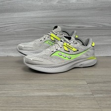 Saucony Guide 16 Running Shoes Size 9.5 Training Run Trainers Grey White Gym