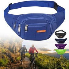 Unisex Large Fanny Pack Belt Pouch Wallet Travel Bag Waterproof Waist Bum Bags