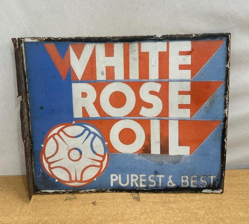 Vintage double sided - sided, enamel