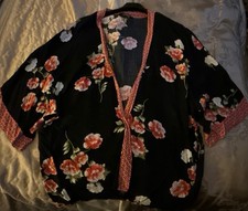 DOROTHY PERKINS COVER UP KIMONO STYLE JACKET SIZE L Floral Cardi