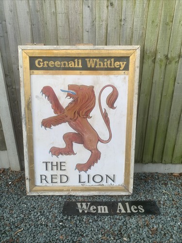 Vintage red lion - red, sign