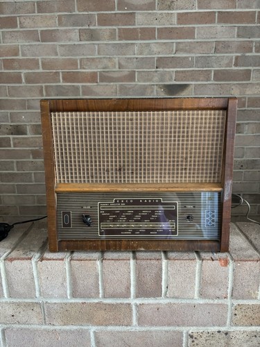 Vintage ekco u243 radio wooden - u243,