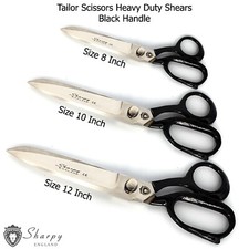 NEW PRO SCISSORS 8,10,12" INCH HEAVY DUTY UPHOLSTERY SHEAR TAILOR SCISSORS UK