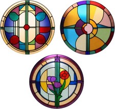 Stained glass Effect Charles Rennie Mackintosh Style Static cling window design
