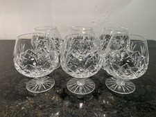 Set of 6 Lead Crystal Brandy