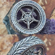 Super Rare Thomas Sabo Rebel At Heart Motorbike Wheel Pendant, Silver 925.