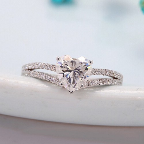 Heart shaped diamond solitaire - heart,