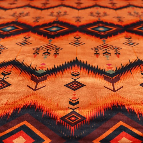 Tribal orange upholstery - tribal,