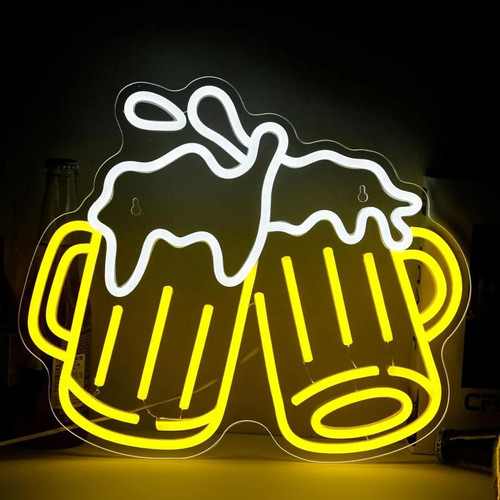 Beer mugs cheers - led, sign