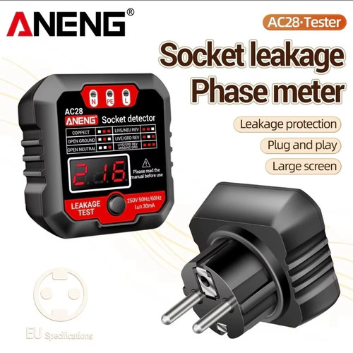 Digital socket power tester - digital,