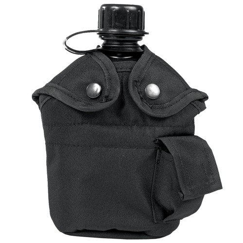 Army black water bottle - black,