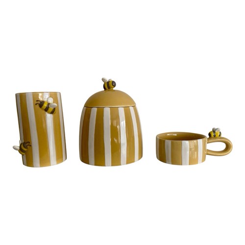Yellow striped bee - yellow,