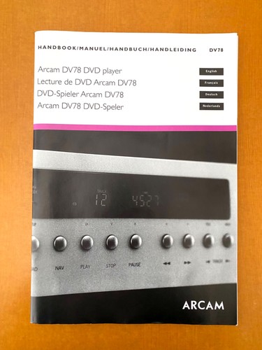 Original arcam dv78 dvd - arcam,