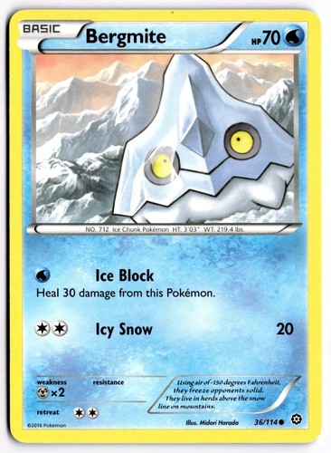 Pokemon tcg bergmite - tcg, 36/114