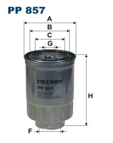 Fuel filter spin - spin-on, pp