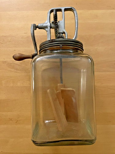 Vintage antique butter manual - vintage,