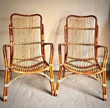 Vintage Bamboo Cane Armchair