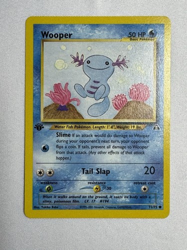 2001 pokemon wooper 1st - 2001,