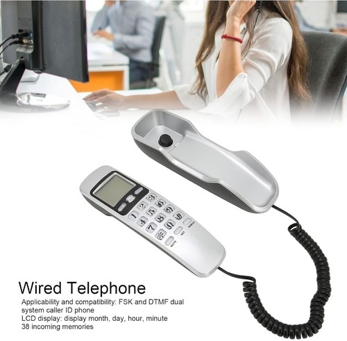 Retro wall phone with handset - retro,