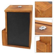  Wall Mounted Post Box: Rustic Wooden Letter Holder with Locking Slot -