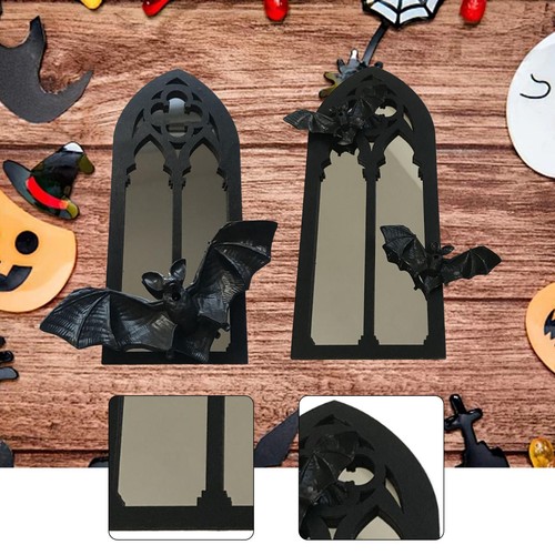 Gothic arched wooden - bat, motif