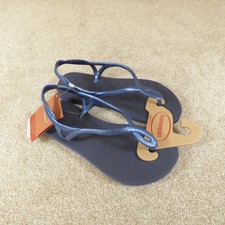 Havaianas Luna Kids Flip Flops Boys Girls Navy Blue Size 13c UK Kids