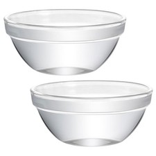 2pcs Glass Bowls Fruit Ice