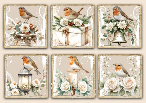 Robin bird card toppers - , for