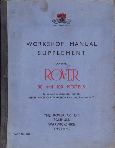 Rover and 100 workshop - and,