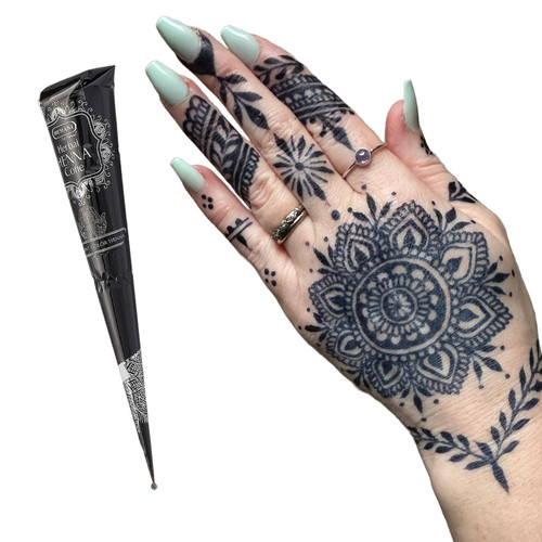 Black herbal henna cones - black-herbal,