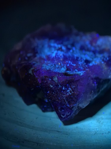 Raw purple fluorite specimen - specimen, |