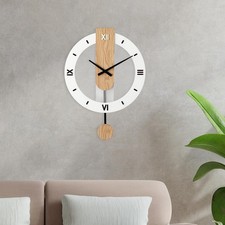 Wooden Pendulum Clock Wall