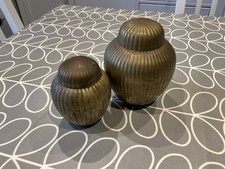 Pair Of Brass Ginger Jars