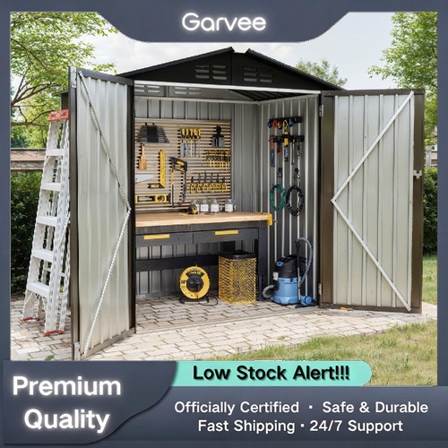 6x4 metal garden shed with - 6x4,