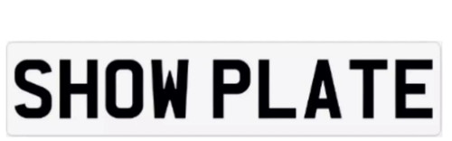 Front only show plate - show, 2d