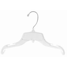 12" White Unbreakable Children's Plastic Dress Hanger Box of 100