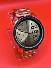 Men's Gold Plated Round Fashion Wrist Watch - Big face chunky - New Battery 