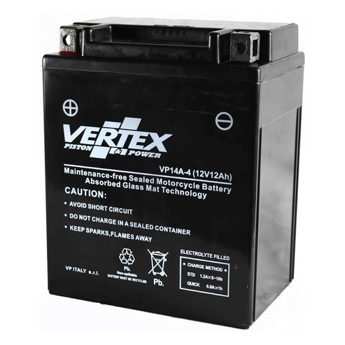 Vertex motorcycle battery fits - vertex,
