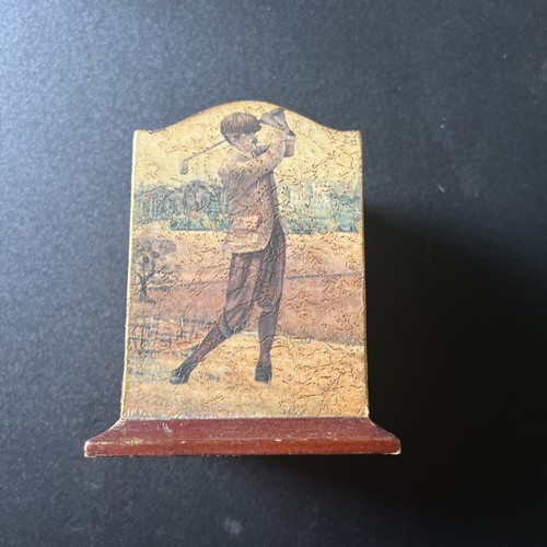 Antique golfer desk organizer - antique,