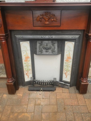 Mahogany fireplace surround - fireplace,
