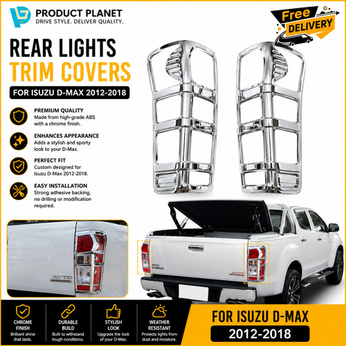 Chrome rear tail light guards - chrome,