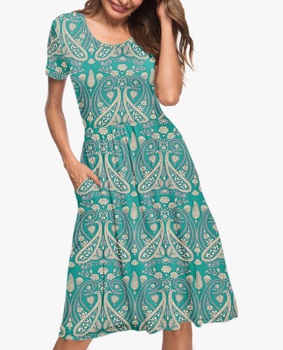 Womens boho floral midi - floral,