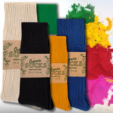Natural 100% Cotton Socks men
