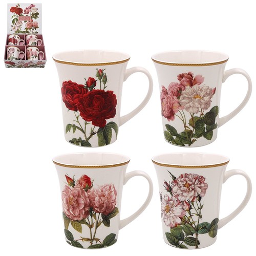 Rose mugs china mug set - 4,
