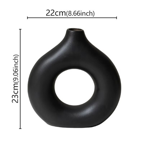 Modern donut vase minimalist - vase,