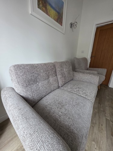 Grey fabric upholstered - grey,