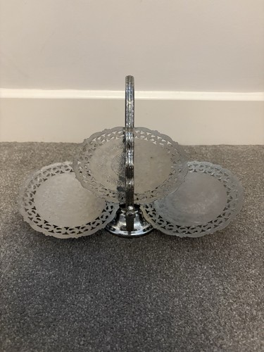 Vintage silver plated tier - vintage,