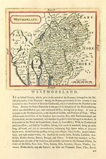 map of Westmorland County 1777 Original engraved hand colour Grose & Seller