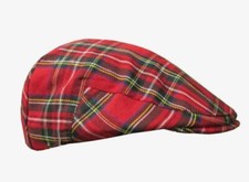 Flat Cap Red Tartan